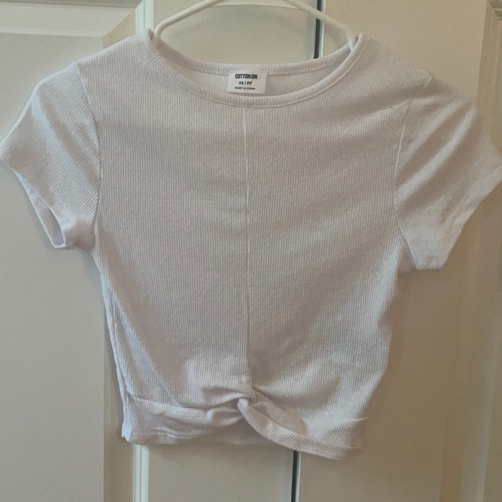 white cropped tilly twist top